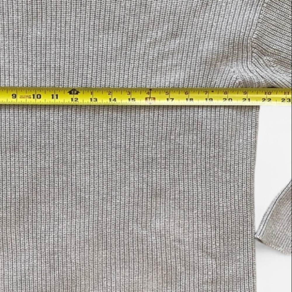 J. Crew Women’s Rib Knit Turtleneck Sweater Gray Cotton/Cashmere Blend Size XS - Picture 4 of 6